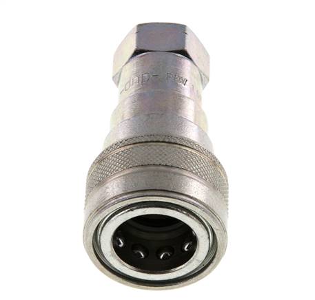 Stahl DN 10 Hydraulik-Kupplungsmuffe 3/8 Zoll NPT-Innengewinde ISO 7241-1 B D 19,1mm