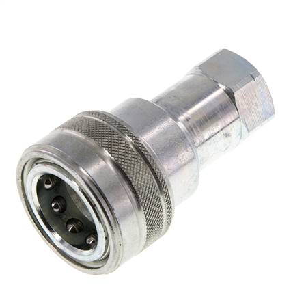 Stahl DN 12,5 Hydraulikkupplung Muffe 1/2 Zoll NPT-Innengewinde ISO 7241-1 B D 23,5mm