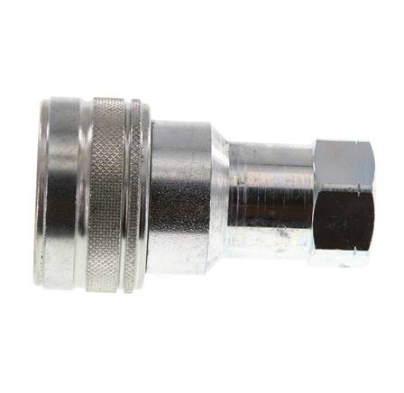 Stahl DN 12,5 Hydraulikkupplung Muffe 1/2 Zoll NPT-Innengewinde ISO 7241-1 B D 23,5mm