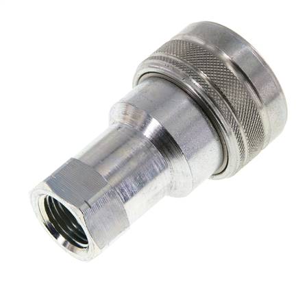 Stahl DN 12,5 Hydraulikkupplung Muffe 1/2 Zoll NPT-Innengewinde ISO 7241-1 B D 23,5mm