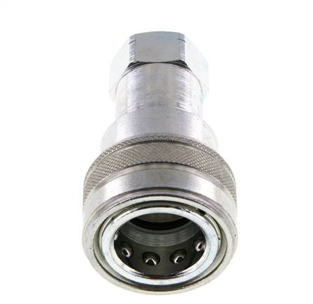 Stahl DN 12,5 Hydraulikkupplung Muffe 1/2 Zoll NPT-Innengewinde ISO 7241-1 B D 23,5mm