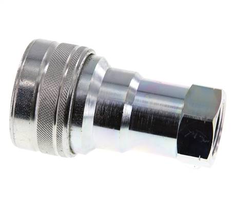 Stahl DN 20 Hydraulikkupplung Muffe 3/4 Zoll NPT-Innengewinde ISO 7241-1 B D 31,4mm