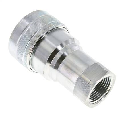 Stahl DN 40 Hydraulikkupplung Muffe 1 1/2 Zoll NPT-Innengewinde ISO 7241-1 B D 44,5mm