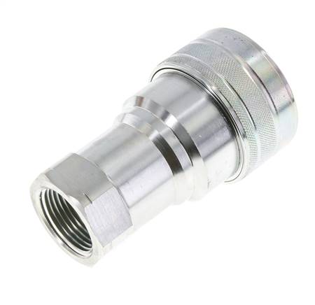 Stahl DN 40 Hydraulikkupplung Muffe 1 1/2 Zoll NPT-Innengewinde ISO 7241-1 B D 44,5mm