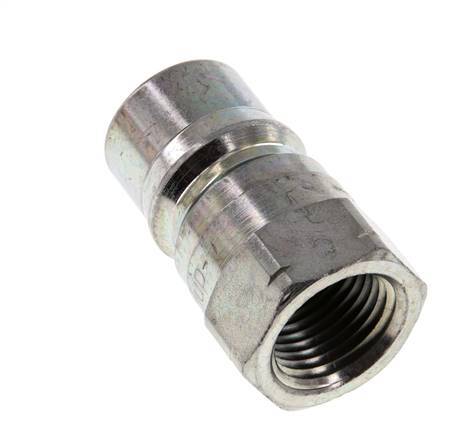 Stahl DN 12,5 Hydraulik-Kupplungsstecker 1/2 Zoll NPT-Innengewinde ISO 7241-1 B D 23,5mm