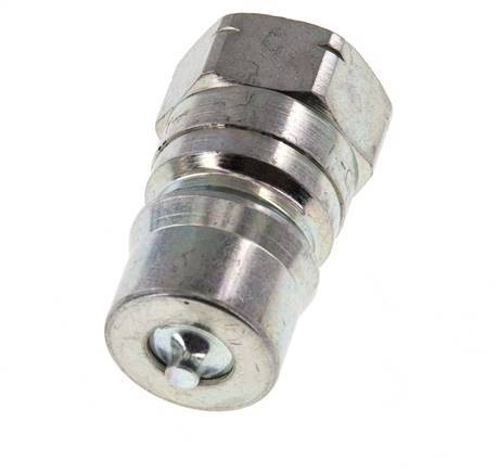 Stahl DN 12,5 Hydraulik-Kupplungsstecker 1/2 Zoll NPT-Innengewinde ISO 7241-1 B D 23,5mm