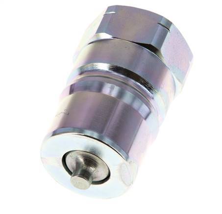 Stahl DN 25 Hydraulik-Kupplungsstecker 1 Zoll NPT-Innengewinde ISO 7241-1 B D 37,8mm