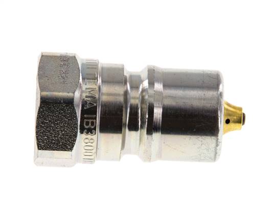 Stahl DN 10 Hydraulikkupplung Stecker G 3/8 Zoll Innengewinde Druckentlastung ISO 7241-1 B D 19,1mm
