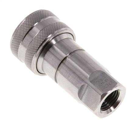 Edelstahl DN 6,3 Hydraulikkupplung Muffe G 1/4 Zoll Innengewinde ISO 7241-1 B D 14,2mm