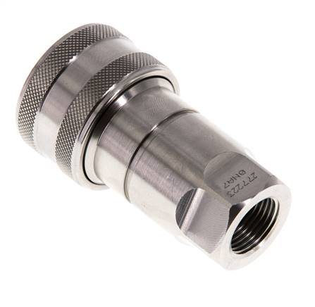 Edelstahl DN 10 Hydraulikkupplung Muffe G 3/8 Zoll Innengewinde ISO 7241-1 B D 19,1mm