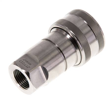 Edelstahl DN 10 Hydraulikkupplung Muffe G 3/8 Zoll Innengewinde ISO 7241-1 B D 19,1mm