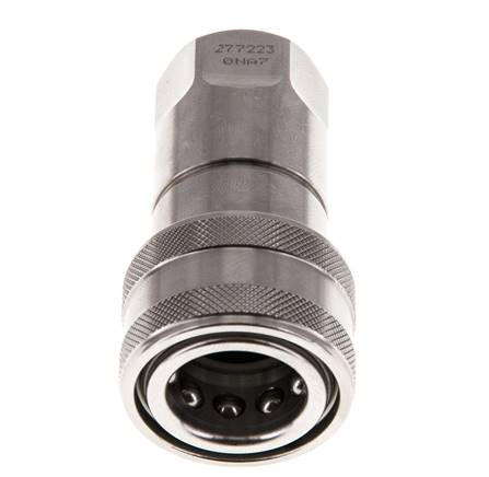 Edelstahl DN 10 Hydraulikkupplung Muffe G 3/8 Zoll Innengewinde ISO 7241-1 B D 19,1mm