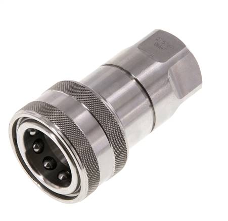 Edelstahl DN 12,5 Hydraulikkupplung Muffe G 1/2 Zoll Innengewinde ISO 7241-1 B D 23,5mm