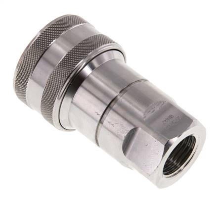 Edelstahl DN 12,5 Hydraulikkupplung Muffe G 1/2 Zoll Innengewinde ISO 7241-1 B D 23,5mm