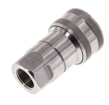 Edelstahl DN 12,5 Hydraulikkupplung Muffe G 1/2 Zoll Innengewinde ISO 7241-1 B D 23,5mm