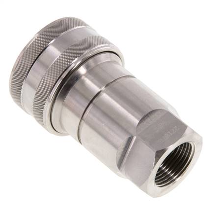 Edelstahl DN 20 Hydraulikkupplung Muffe G 3/4 Zoll Innengewinde ISO 7241-1 B D 31,4mm