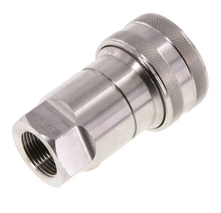 Edelstahl DN 20 Hydraulikkupplung Muffe G 3/4 Zoll Innengewinde ISO 7241-1 B D 31,4mm