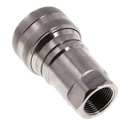 Edelstahl DN 50 Hydraulikkupplung Muffe G 2 Zoll Innengewinde ISO 7241-1 B D 63,2mm