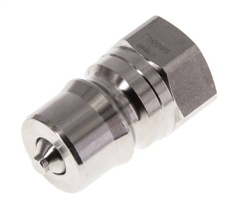 Edelstahl DN 12,5 Hydraulik-Kupplungsstecker G 1/2 Zoll Innengewinde ISO 7241-1 B D 23,5mm