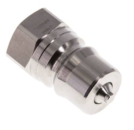 Edelstahl DN 12,5 Hydraulik-Kupplungsstecker G 1/2 Zoll Innengewinde ISO 7241-1 B D 23,5mm