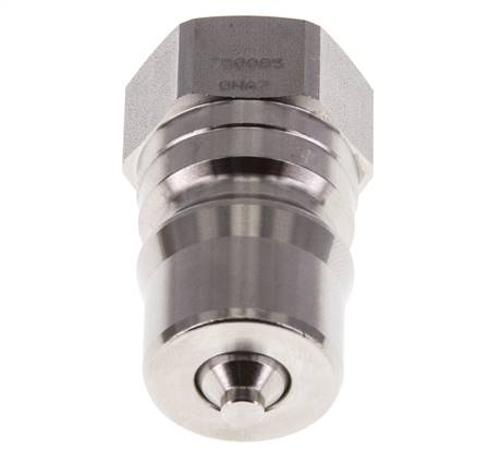 Edelstahl DN 12,5 Hydraulik-Kupplungsstecker G 1/2 Zoll Innengewinde ISO 7241-1 B D 23,5mm