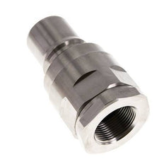 Stainless Steel DN 40 Hydraulic Coupling Plug G 1 1/4 inch Female Threads ISO 7241-1 B D 44.5mm