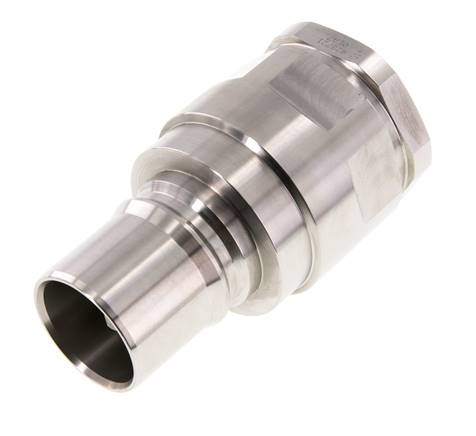 Edelstahl DN 40 Hydraulik-Kupplungsstecker G 1 1/2 Zoll Innengewinde ISO 7241-1 B D 44,5mm