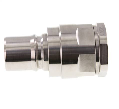 Edelstahl DN 40 Hydraulik-Kupplungsstecker G 1 1/2 Zoll Innengewinde ISO 7241-1 B D 44,5mm