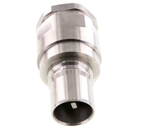 Edelstahl DN 40 Hydraulik-Kupplungsstecker G 1 1/2 Zoll Innengewinde ISO 7241-1 B D 44,5mm