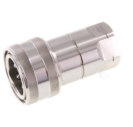 Edelstahl DN 12,5 Hydraulikkupplung Muffe 1/2 Zoll NPT-Innengewinde ISO 7241-1 B D 23,5mm