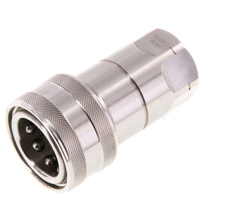 Edelstahl DN 12,5 Hydraulikkupplung Muffe 1/2 Zoll NPT-Innengewinde ISO 7241-1 B D 23,5mm