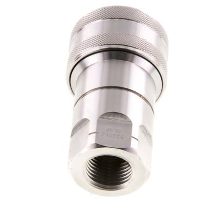 Edelstahl DN 12,5 Hydraulikkupplung Muffe 1/2 Zoll NPT-Innengewinde ISO 7241-1 B D 23,5mm