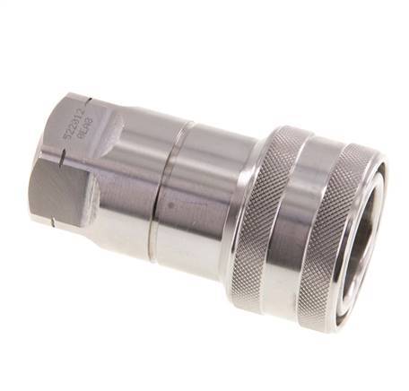 Edelstahl DN 12,5 Hydraulikkupplung Muffe 1/2 Zoll NPT-Innengewinde ISO 7241-1 B D 23,5mm