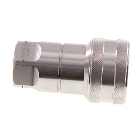 Edelstahl DN 12,5 Hydraulikkupplung Muffe 1/2 Zoll NPT-Innengewinde ISO 7241-1 B D 23,5mm