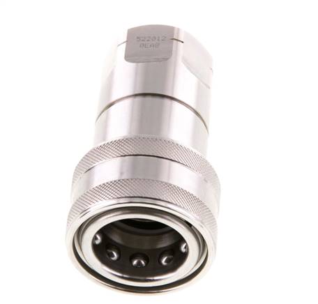 Edelstahl DN 12,5 Hydraulikkupplung Muffe 1/2 Zoll NPT-Innengewinde ISO 7241-1 B D 23,5mm