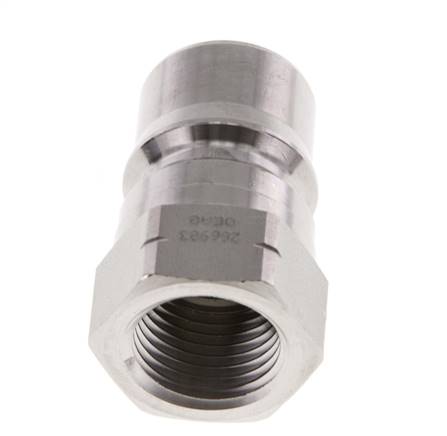Edelstahl DN 12,5 Hydraulik-Kupplungsstecker 1/2 Zoll NPT-Innengewinde ISO 7241-1 B D 23,5mm