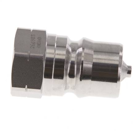 Edelstahl DN 12,5 Hydraulik-Kupplungsstecker 1/2 Zoll NPT-Innengewinde ISO 7241-1 B D 23,5mm