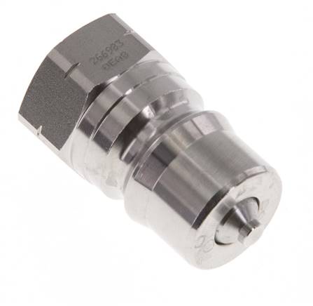 Edelstahl DN 12,5 Hydraulik-Kupplungsstecker 1/2 Zoll NPT-Innengewinde ISO 7241-1 B D 23,5mm
