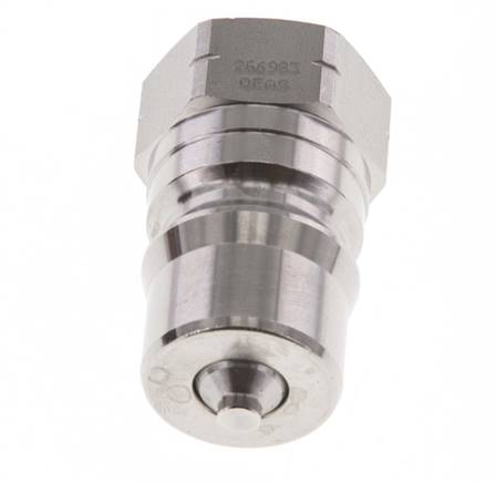 Edelstahl DN 12,5 Hydraulik-Kupplungsstecker 1/2 Zoll NPT-Innengewinde ISO 7241-1 B D 23,5mm