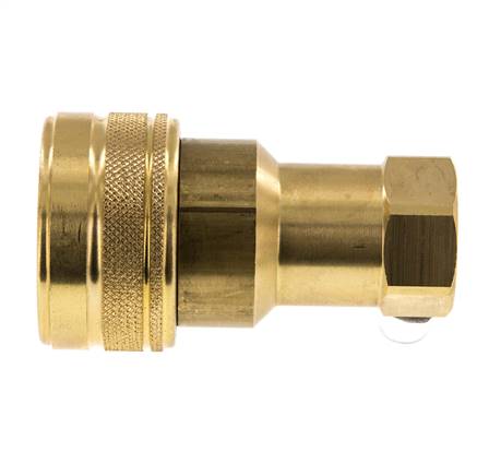 Messing DN 12,5 Hydraulikkupplung Muffe G 1/2 Zoll Innengewinde ISO 7241-1 B D 23,5mm