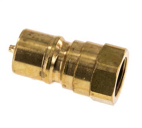 Brass DN 10 Hydraulic Coupling Plug G 3/8 inch Female Threads ISO 7241-1 B D 19.1mm