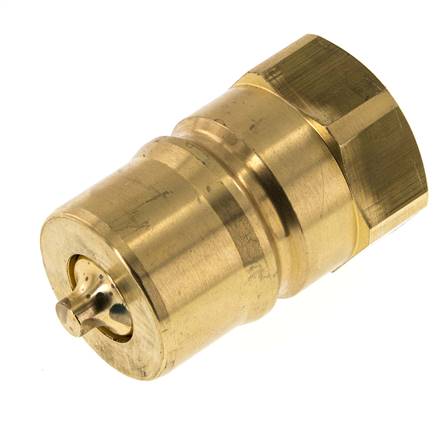 Messing DN 25 Hydraulikkupplung Stecker G 1 Zoll Innengewinde ISO 7241-1 B D 37,8mm