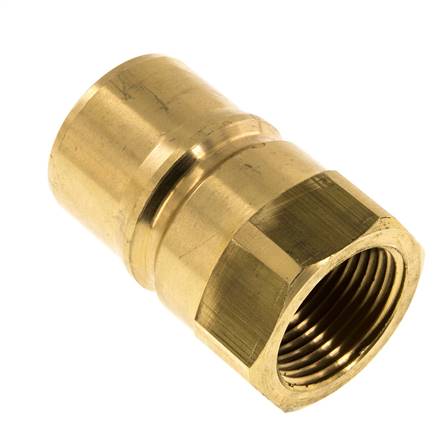 Messing DN 25 Hydraulikkupplung Stecker G 1 Zoll Innengewinde ISO 7241-1 B D 37,8mm