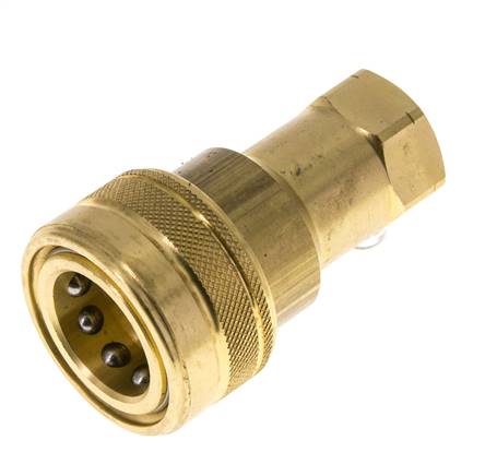 Messing DN 12,5 Hydraulikkupplung Muffe 1/2 Zoll NPT-Innengewinde ISO 7241-1 B D 23,5mm