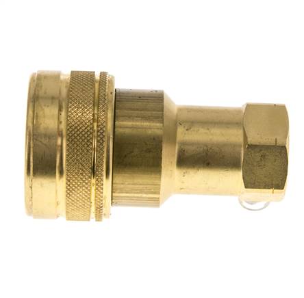 Messing DN 12,5 Hydraulikkupplung Muffe 1/2 Zoll NPT-Innengewinde ISO 7241-1 B D 23,5mm