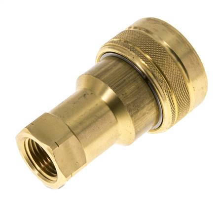Messing DN 12,5 Hydraulikkupplung Muffe 1/2 Zoll NPT-Innengewinde ISO 7241-1 B D 23,5mm