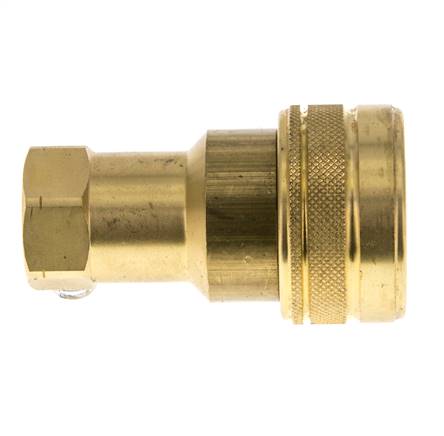 Messing DN 12,5 Hydraulikkupplung Muffe 1/2 Zoll NPT-Innengewinde ISO 7241-1 B D 23,5mm