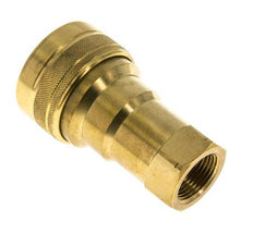Messing DN 20 Hydraulikkupplung Muffe 3/4 Zoll NPT-Innengewinde ISO 7241-1 B D 31,4mm