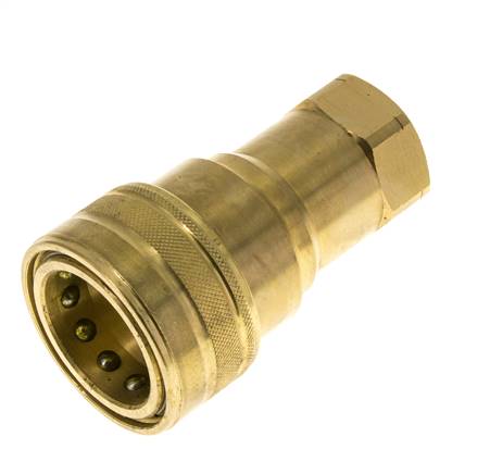 Messing DN 50 Hydraulikkupplung Muffe 2 Zoll NPT-Innengewinde ISO 7241-1 B D 63,2mm