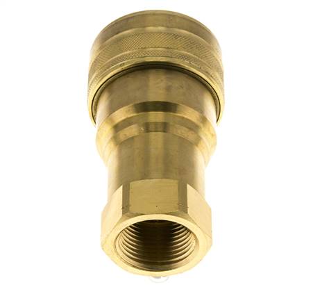 Messing DN 40 Hydraulikkupplung Muffe 1 1/4 Zoll NPT-Innengewinde ISO 7241-1 B D 44,5mm